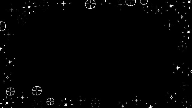 ループするキラキラフレーム素材