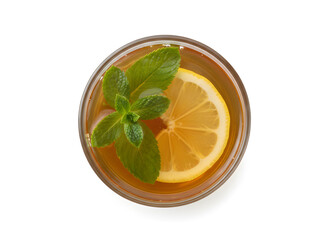 Pfefferminztee im Glas