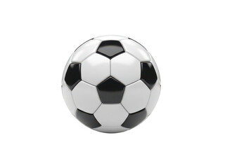 Fototapeta premium Black and white soccer ball isolated on transparent background