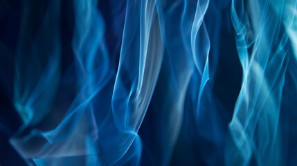 Abstract Blue Smoke and Flames Background