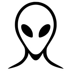 Alien face silhouette