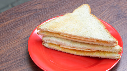 Roti Bakar Selai Srikaya, toasted brioche loaf with kaya jam
