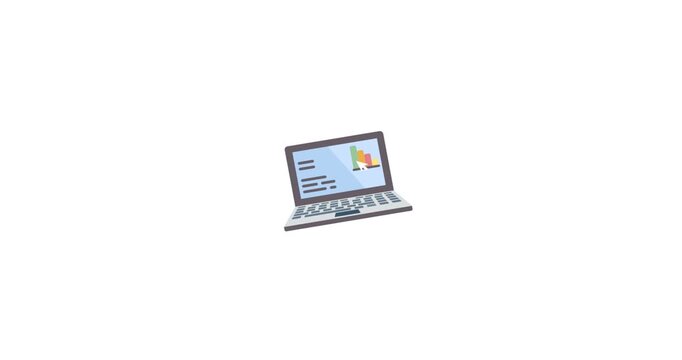 Modern laptop computer work study