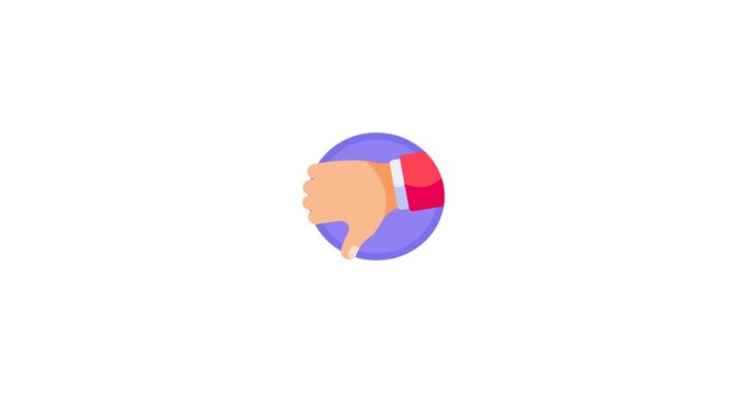 Dislike thumb down negative reaction