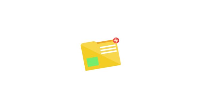Digital folder icon organization files data