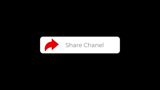 share button with social media channel ui animation for modern app interface.