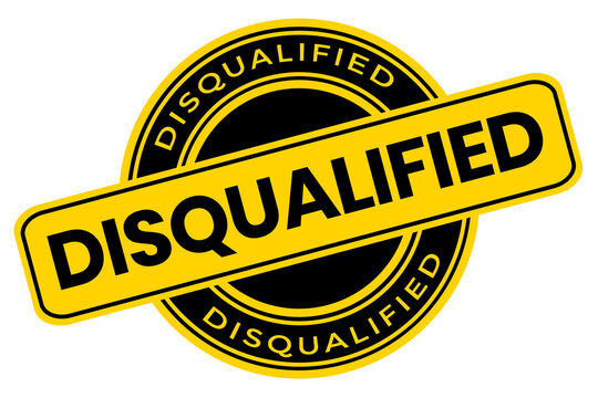 black yellow disqualified rubber stamp vector illustration element png file transparent background