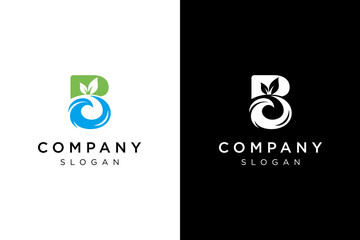 letter B is a combination of water and plants