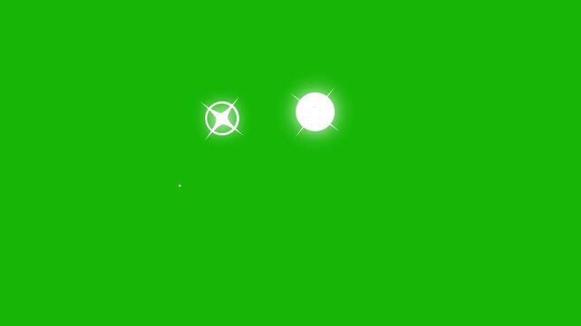 Twinkle stars, blinking twinkling stars sparkle on green screen background. Blinking retro vector stars, twinkling starry night sky, Fairy shining flashing magic twinkle stars starlight green screen.