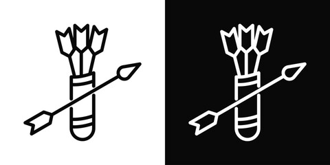 Obraz premium Arrows Icon White And Black Background Style