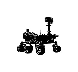 Mars Rover Vector Silhouette Illustration