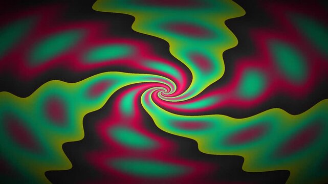 Rotating Abstract Swirl of Color Morphing and Transforming