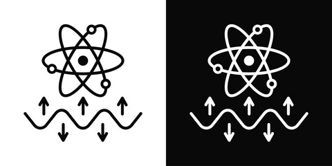 Quantum Vacuum Fluctuation Icon White And Black Background Style © Mia