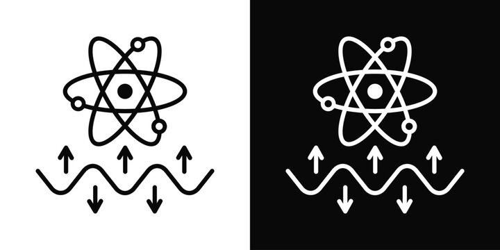 Quantum Vacuum Fluctuation Icon White And Black Background Style