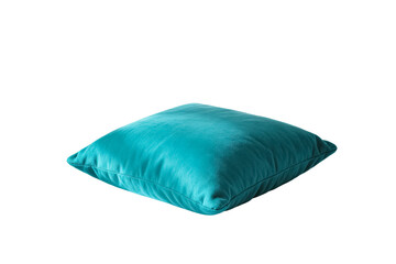Teal Velvet Square Decorative Throw Pillow