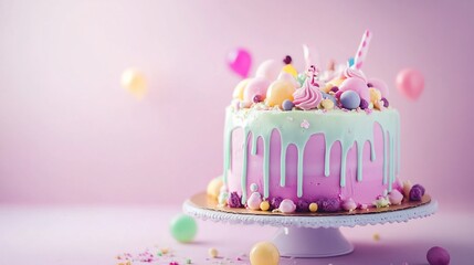 birthday cake with candles