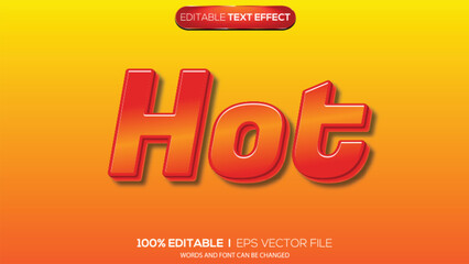 3D text effect hot theme