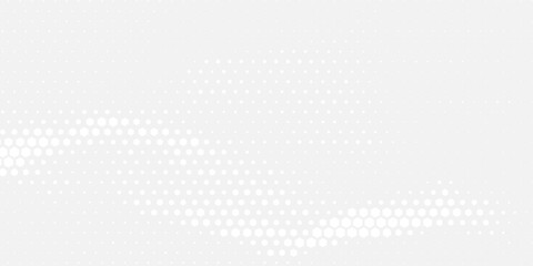 Hexagon halftone gradient texture.White grunge design as background