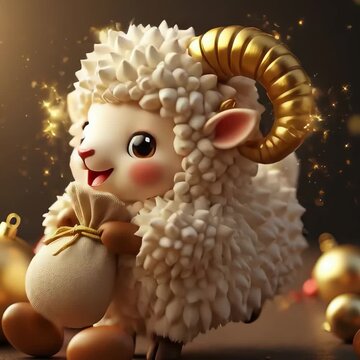 borrego, pascua, animal, dibujos animados, amarilla, beb&eacute;, vacaciones, juguete, dinero, oro, basija, borregos, regalo, rodolfo, a&ntilde;o nuevo, navida, decoraciones, ni&ntilde;o, estatuilla, dorada, religiones, c