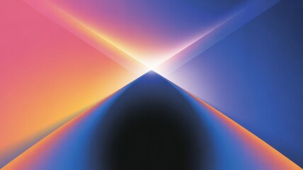 Vibrant pyramid with radiant light beam