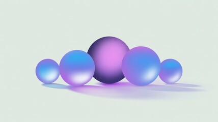 Iridescent eggs in a gradient light setting
