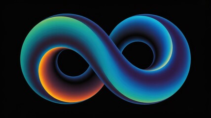 Vibrant infinity symbol with gradient colors