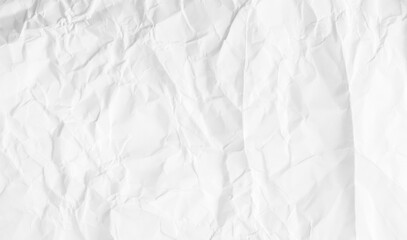 White crumpled paper texture background, vector illustration. A wrinkled and creased blank paper...