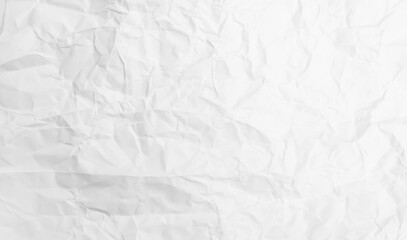 White crumpled paper texture background, vector illustration. A wrinkled and creased blank paper texture, perfect for grunge backdrop design.