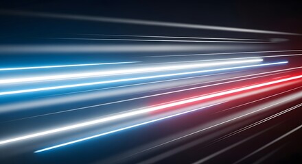 Abstract light trails in motion at night