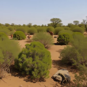 Mediterranean Scrubland Chaparral Densely packed shrubs hot dry