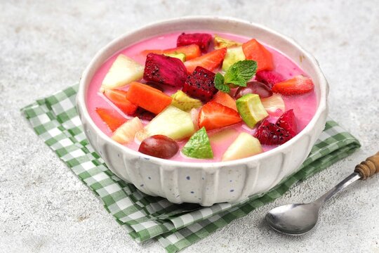Es Buah or Sop Buah. Fruit soup is a soup that is prepared using fruit as the main ingredient