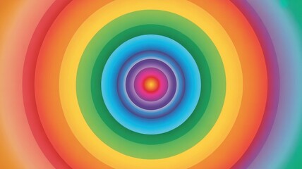 Fototapeta premium Vibrant multicolored concentric circles pattern