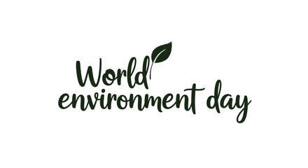 Fototapeta premium World environment day graphic with leaf a striking silhouette