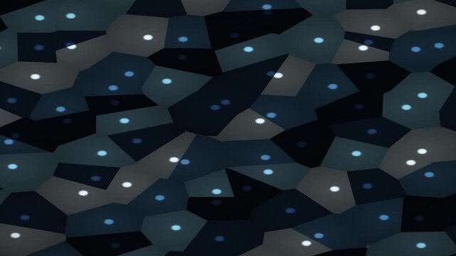 Abstract geometric pattern with glowing dots.