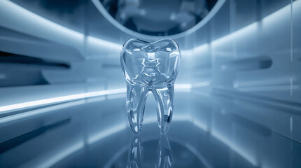 AI Powered Dental Protection Futuristic Tooth Scan with Advanced Artificial Intelligence for Precision Oral Healthcare Innovation