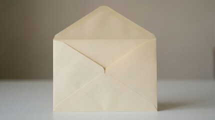 A white envelope on a white surface