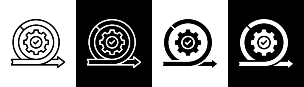 agile white icon set design