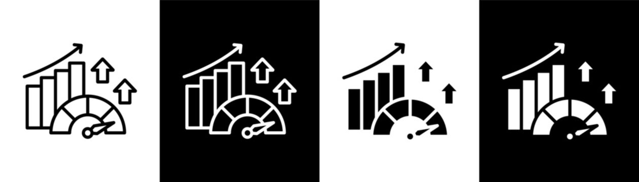 performance white icon set design