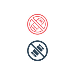 No phone vector icons set illustration.