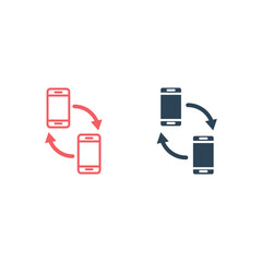 Smart phone icons set vector illustration template.