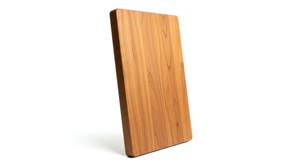 Wooden cutting board with transparent background