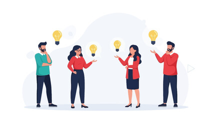 Obraz premium Teamwork Brainstorming Ideas