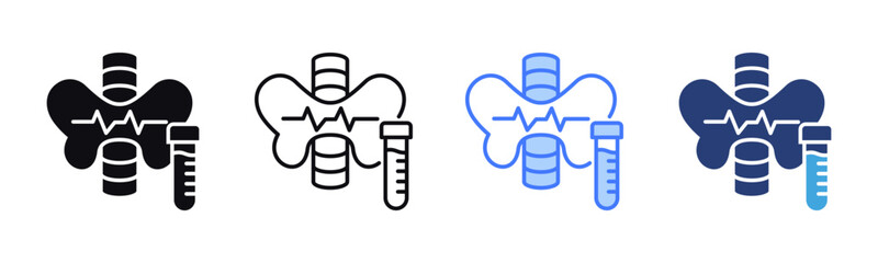 Thyroid Test icon sheet multiple style collection