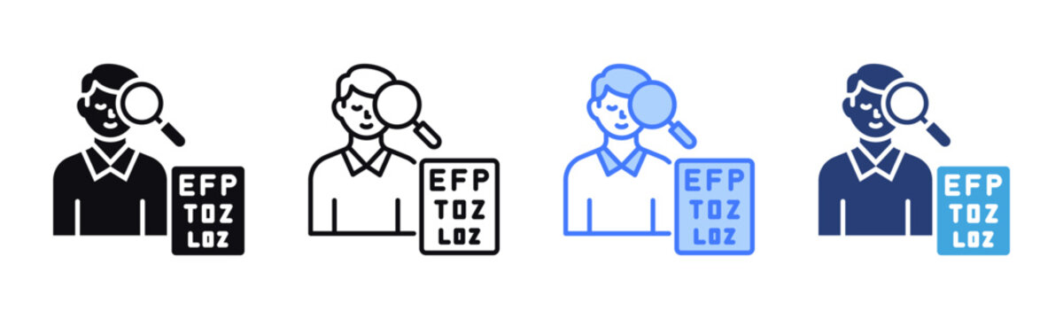 Vision Test icon sheet multiple style collection