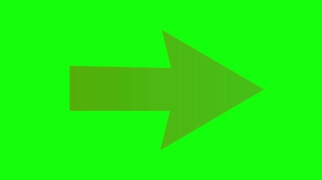 A green screen video with a large brown arrow pointing to the right