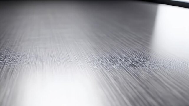 Close up of Textured Metallic Surface with Subtle Waves and Reflections