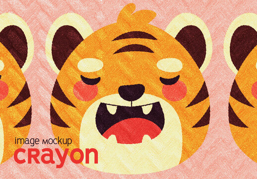 Crayon Effect Mockup