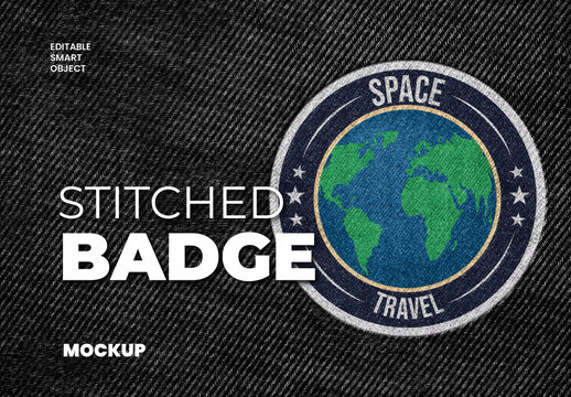 Fabric Badge Print Mockup