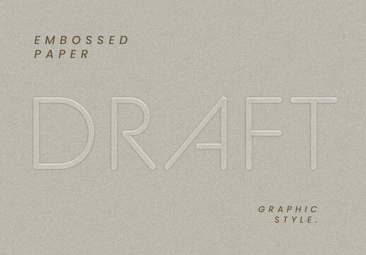 Thin Letterpress Embossed Paper Text Effect