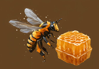 Geometric bee and honeycomb